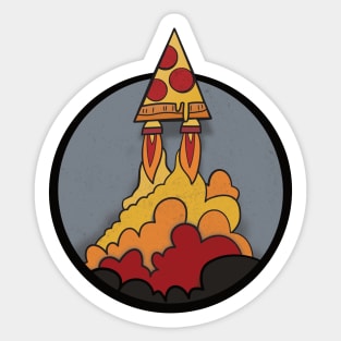 Pizza Rocket Sticker